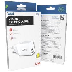 Verkkolaturi 17W 2xUSB-A liitäntä