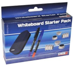 DESQ Starterpack valkotaulun tarvikepakkaus (pyyhin+kyniä+magneetteja)