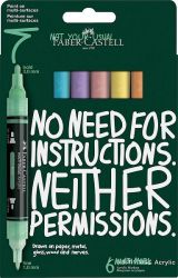 Faber-Castell Multimark akryylitussit Pastel 6kpl blisterpakkaus