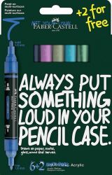 Faber-Castell Multimark akryylitussit Frost 6+2kpl blisterpakkaus