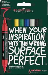 Faber-Castell Multimark akryylitussit Basic 6kpl blisterpakkaus