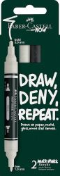 Faber-Castell Multimark akryylitussit BandW 2kpl musta+valkoinen blisterpakkaus