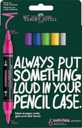 Faber-Castell Multimark akryylitussit Vibrant 6kpl blisterpakkaus