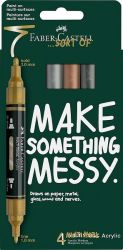Faber-Castell Multimark akryylitussit Metallic 4kpl blisterpakkaus