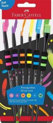 Faber-Castell Soft Touch Sivellinsetti musta 6kpl (koot: 2, 4, 6, 8, 10,12)