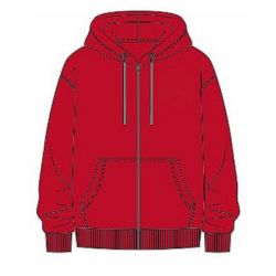 Punainen vetoketjuhuppari 2XL