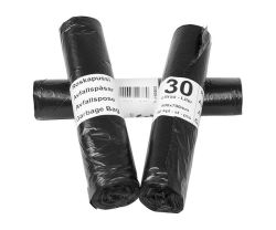 Roskapussi HDPE musta 30L 500x700mm 9mic 50kpl