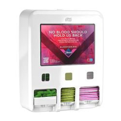 Kuukautissuoja-annostelija P3 valkoinen muovi