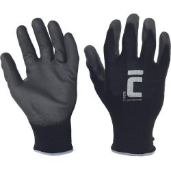 Sereta Nylon-käsine 10/XL polyuretaanipinnoite musta (”toinen iho” -istuvuus)