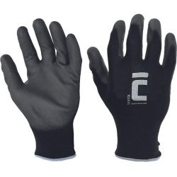 Sereta Nylon-käsine 9/L polyuretaanipinnoite musta (”toinen iho” -istuvuus)