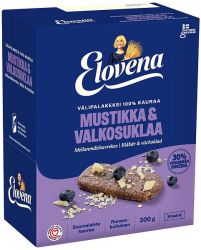 Välipalakeksi 100% kauraa mustikka ja valkosuklaa 10x30g