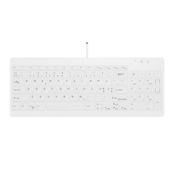 Active Key QuickClean Medical Keyboard IP68 Compact Wired valkoinen C7012 pestävä ja pyyhittävä