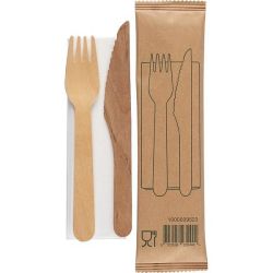 Gastro Puinen aterinsetti 160mm haarukka veitsi servetti 400kpl
