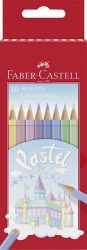 Pastel värikynä kuusikulmainen 10 väriä/rasia